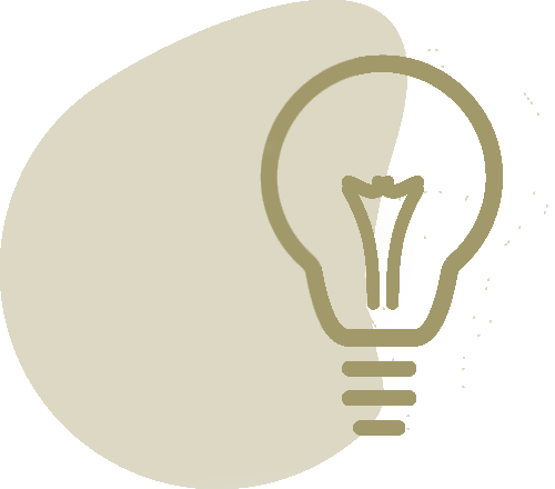 tan light bulb illustration over a tan background
