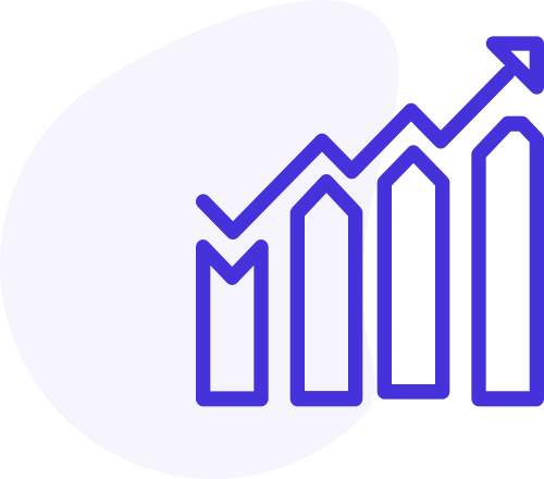 blue scaling growth graphic