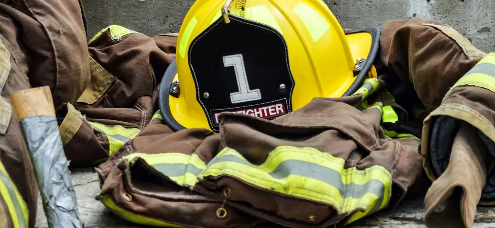 discarded firefighter uniform